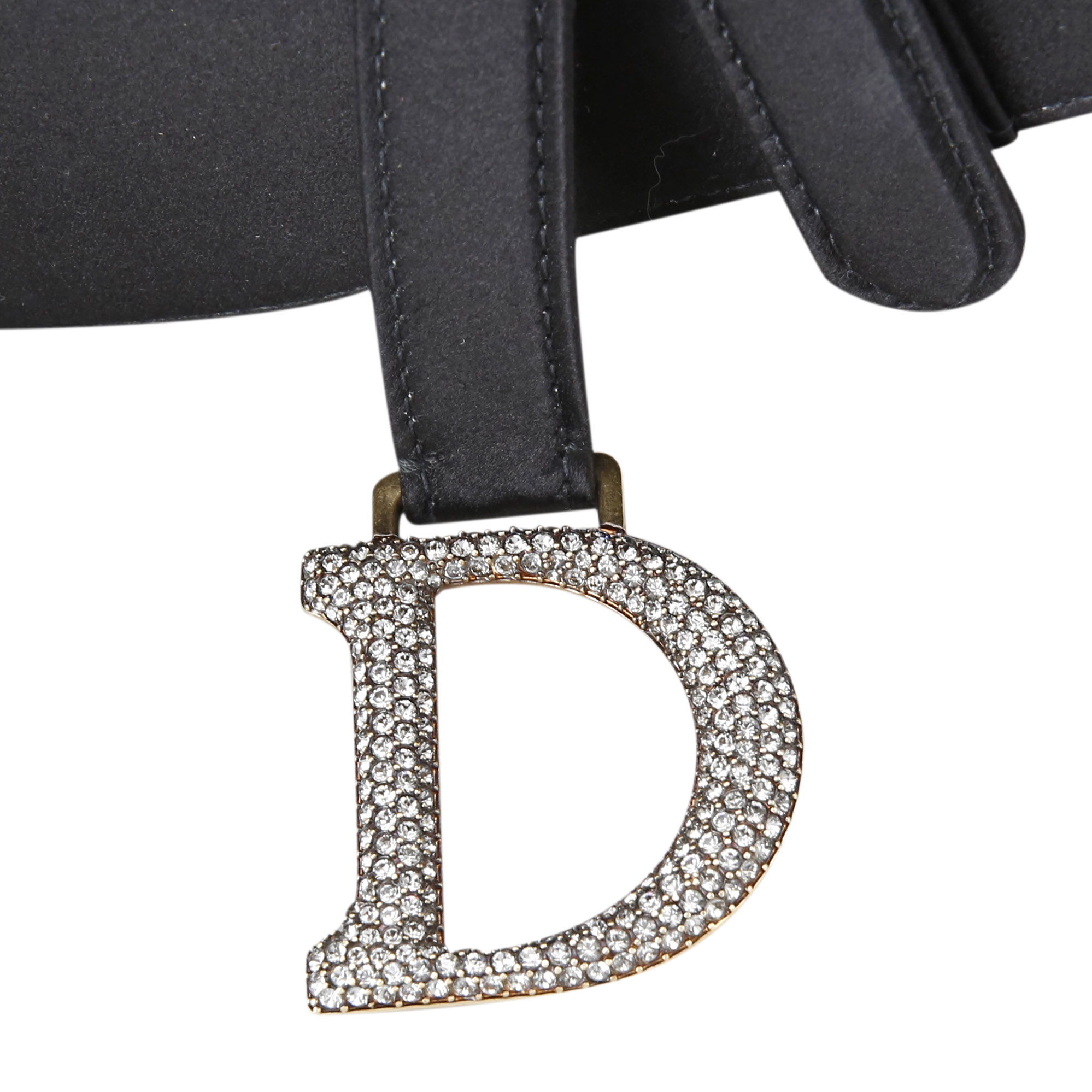 CHRISTIAN DIOR(USED)크리스찬디올 새틴 미니 새들백